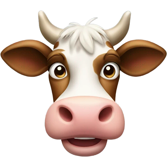 Crazy cow emoji