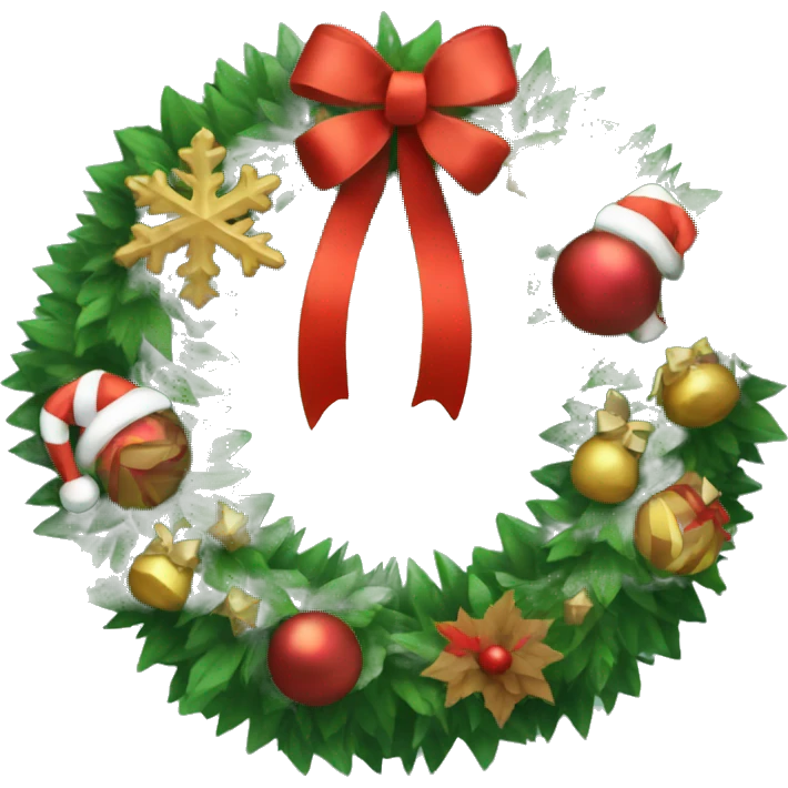 christmas wreath  emoji