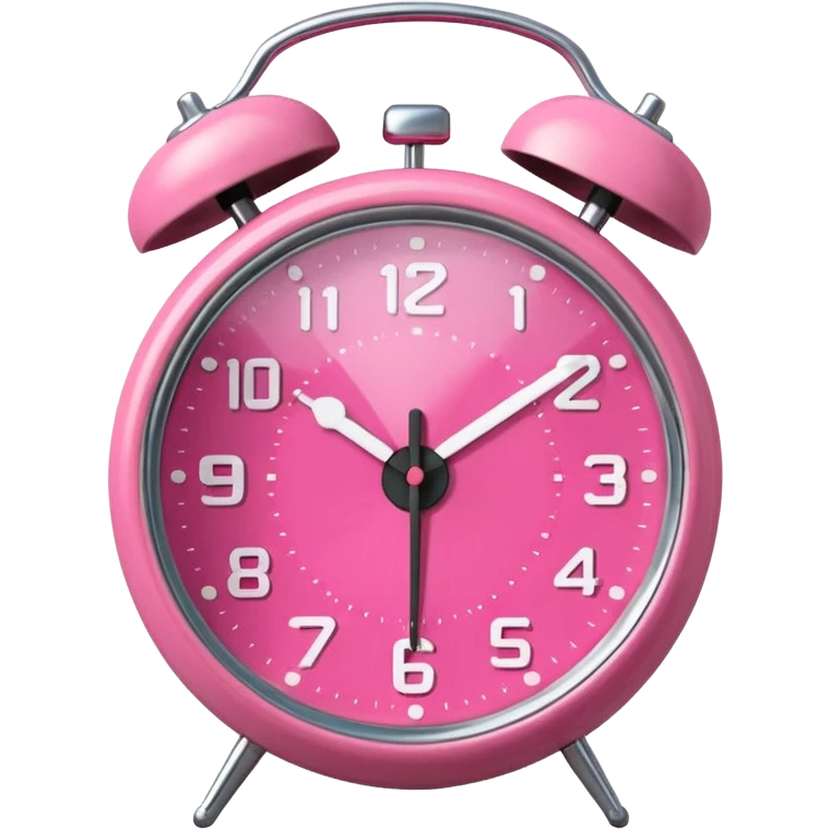 pink alarm clock emoji