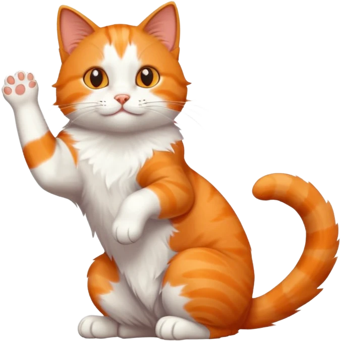 stretching cat  emoji