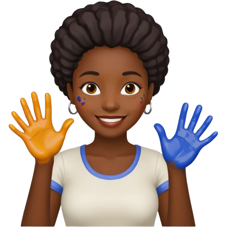 Ceramic Painter black woman emoji