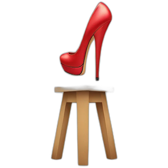 high heels standing on head emoji