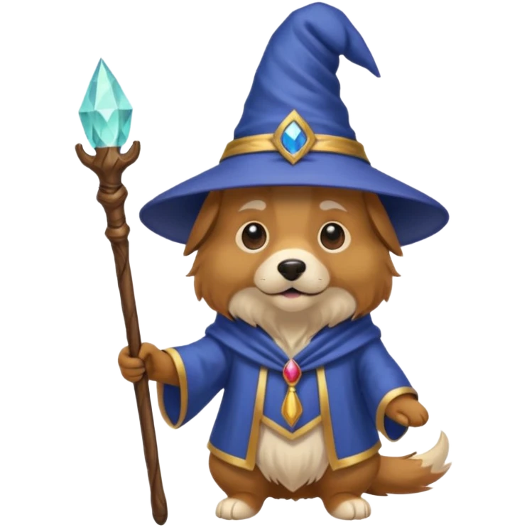 Dog wizard emoji