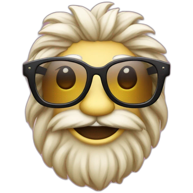Alcachofa feliz con gafas de sol emoji