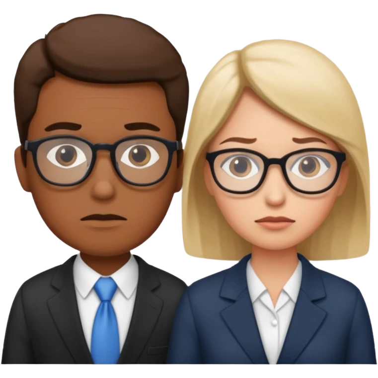 Can you draw these as normal people and not as doctors!!!! They need to have some concern on their face. They need to consider two product options. emoji