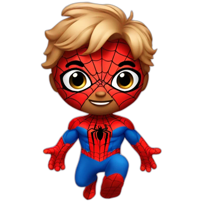 Cute Cartoon spiderman emoji