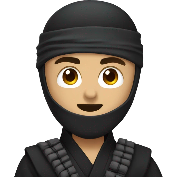 Ninja misterioso, noite emoji