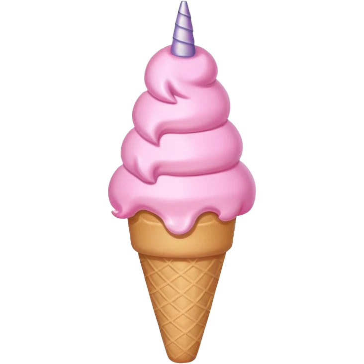 An ice cream with a pink unicorn holding nuke emoji