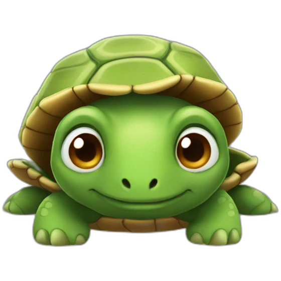 turtle with hair emoji