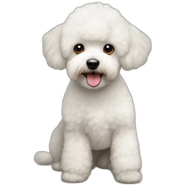 bichon frise miniature poodle mix emoji