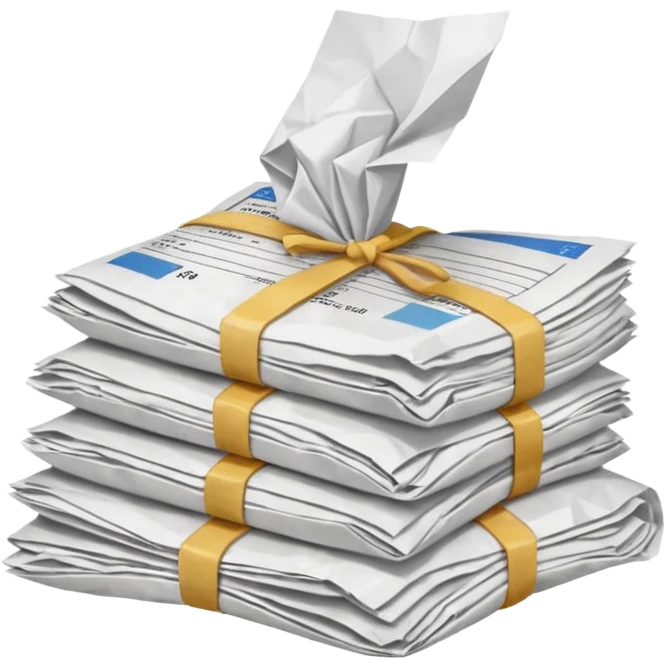 Stack of receipts emoji