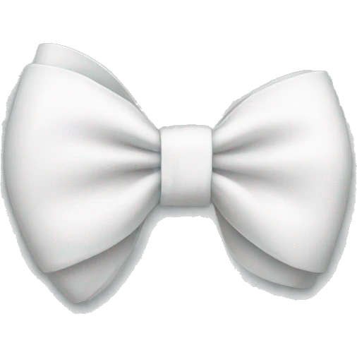 A white bow emoji