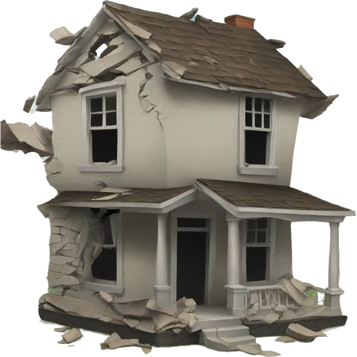 broken house emoji