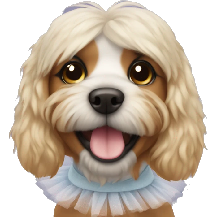 Dog wearing a tutu emoji
