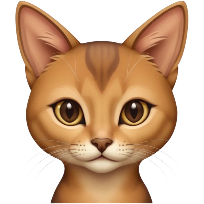 Oriental Abyssinian beige, with dark-choco-brown-gradients-points cat   emoji