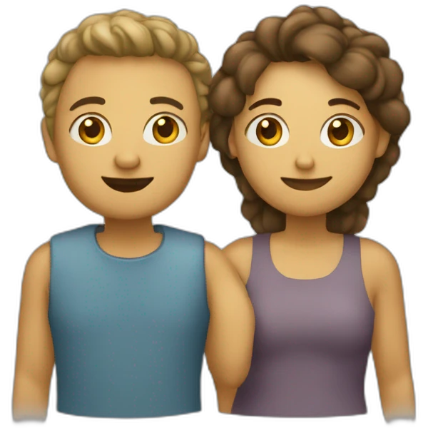 deux personne qui ce font un câlin emoji