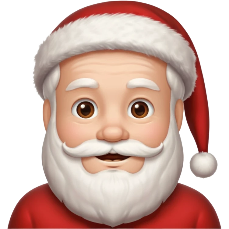 santa with no hair on face  emoji