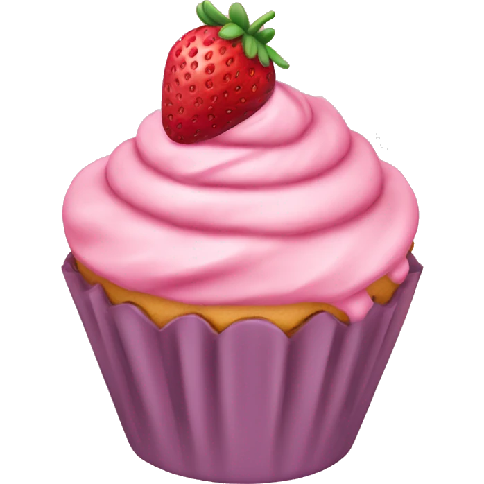 birthday pastel pink strawberry capcake  emoji