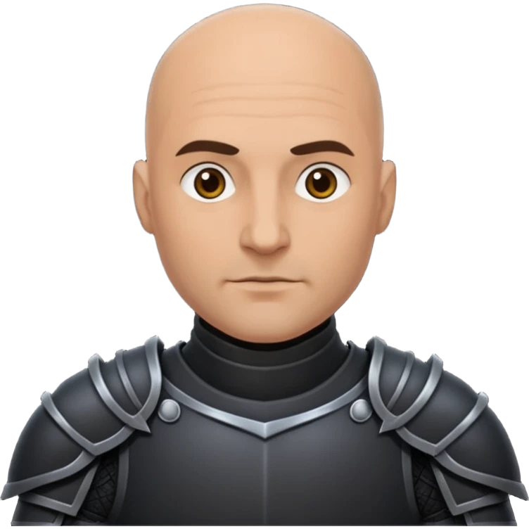 dark bald knight emoji