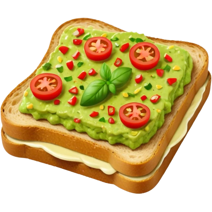 guacamole toast NO tomatoes  emoji