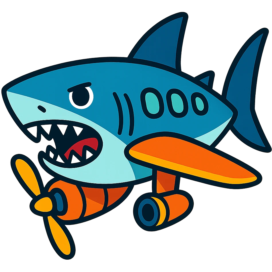 shark-airplane hybrid emoji
