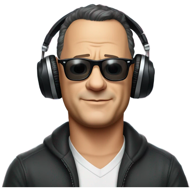 Tom hanks as a DJ emoji