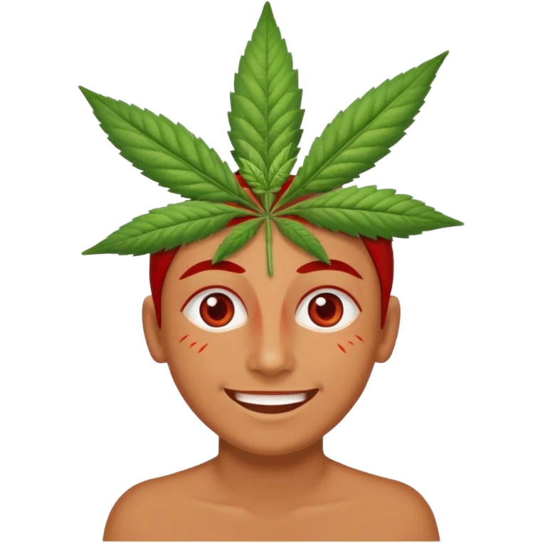Feuille de cannabis defoncé emoji