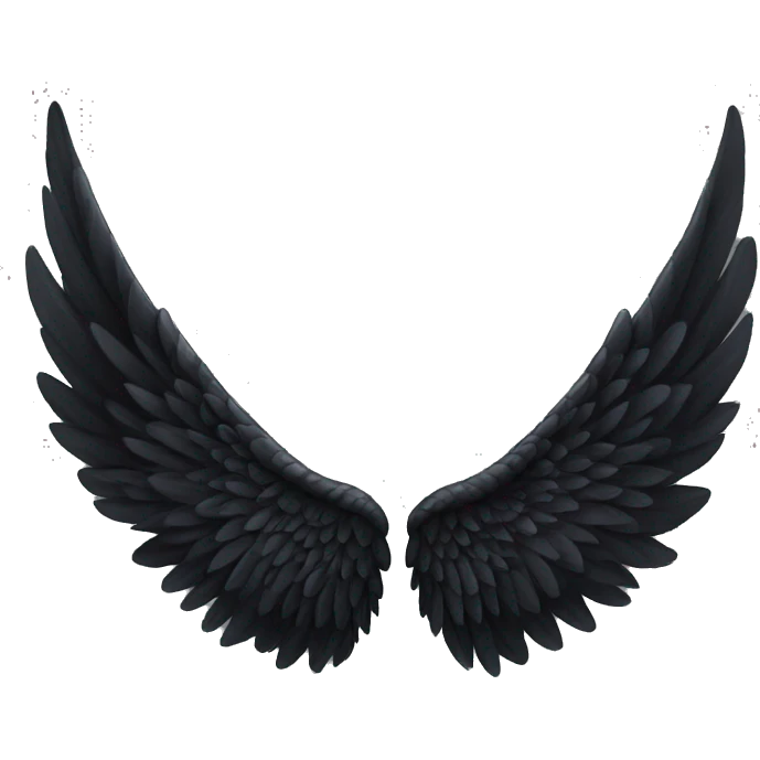 Black angel wing  emoji