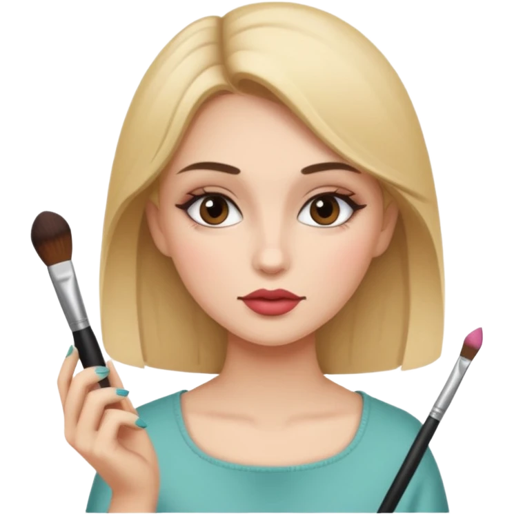 girl making make up emoji