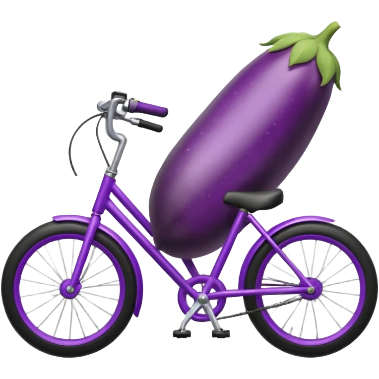 Eggplant riding a bike emoji