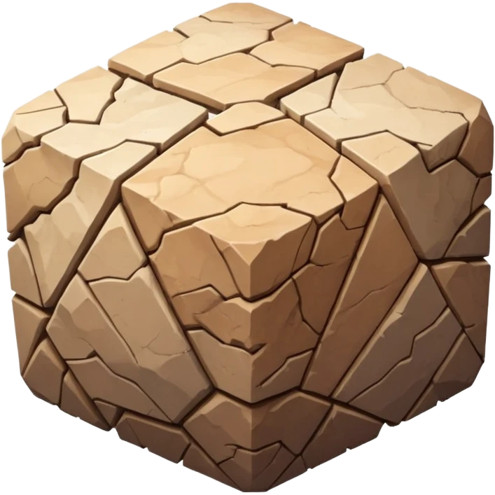 american-very-old-broken-cracked-intricate-stone-age-rocky-crusted-dodecahedron-shaped emoji