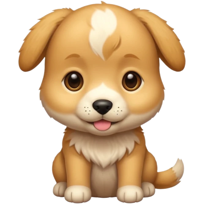 a bright puppy (less cheeks and less hair) emoji