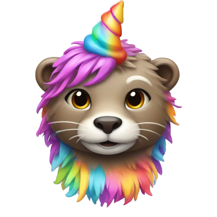 I would like an otter wearing a unicorn costume emoji