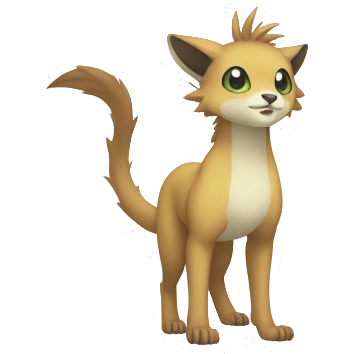 Cute cool animal hybrid Fakemon full body emoji