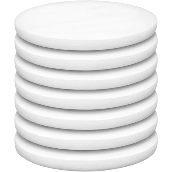 A pack of 50 round flat cotton pads emoji