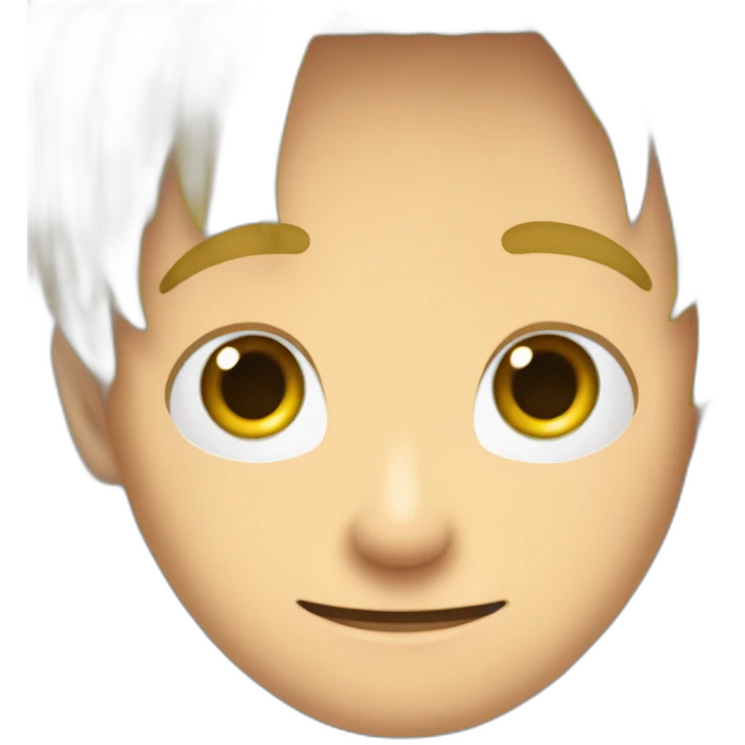 Sanji avec meche qui cache oeil droit et sourcils en vrille vers l'interieur du visage yeux bleux emoji