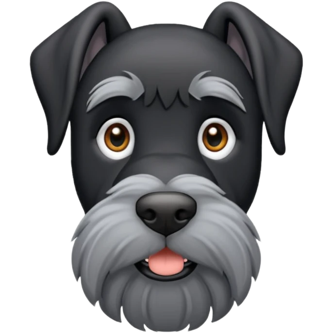 Giant schnauzer with cropped ears emoji
