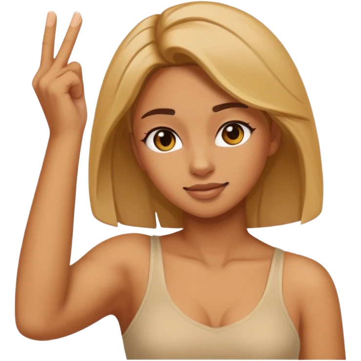 Female dabbing emoji