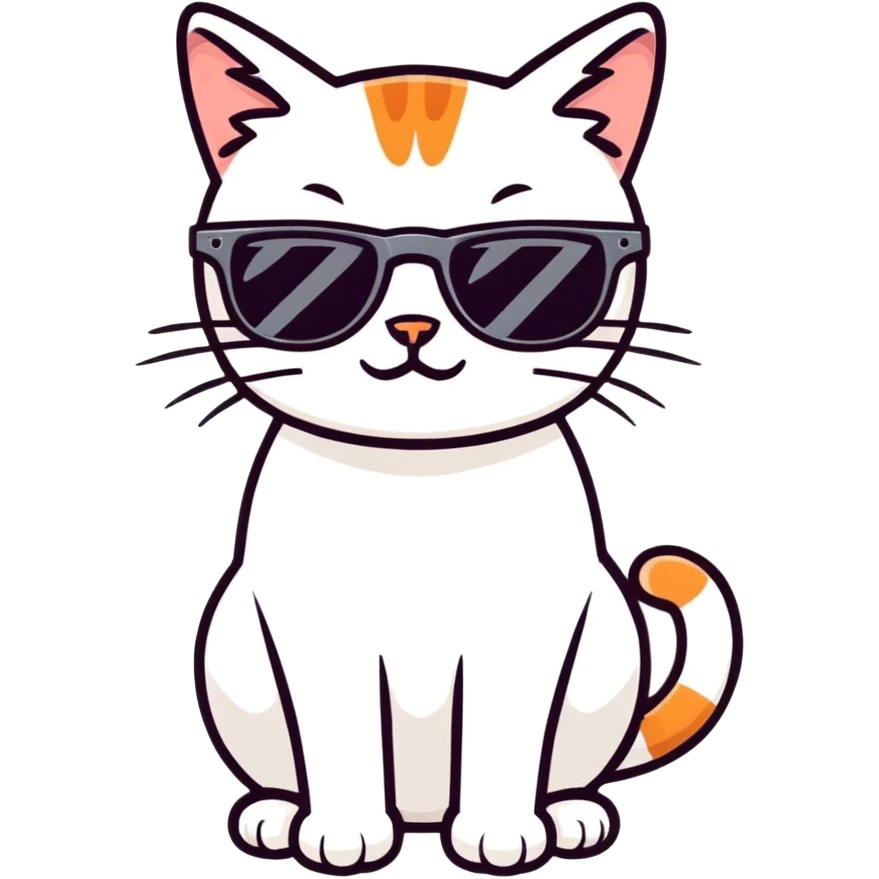 Cat with sunglasses emoji