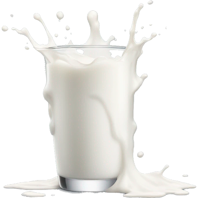 large white milk splash  emoji