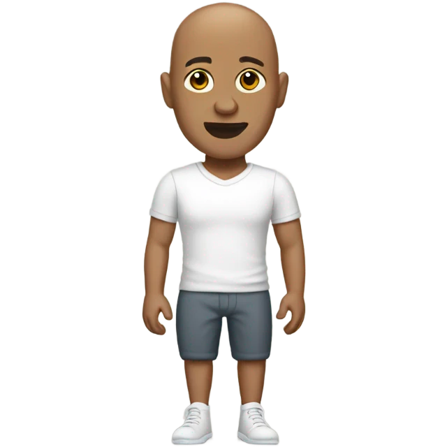 Bald man with prosthetic legs  emoji