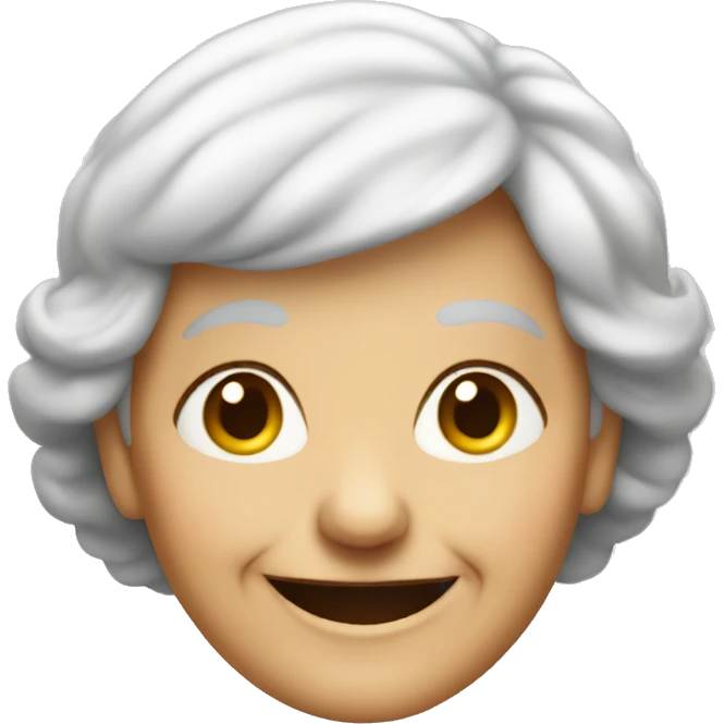 old lady,  smiling emoji