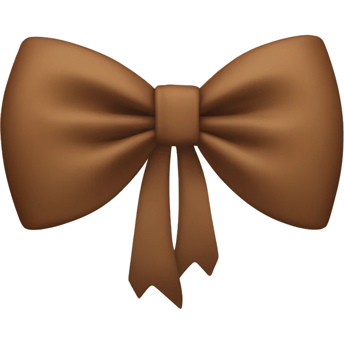 Warm brown bow  emoji