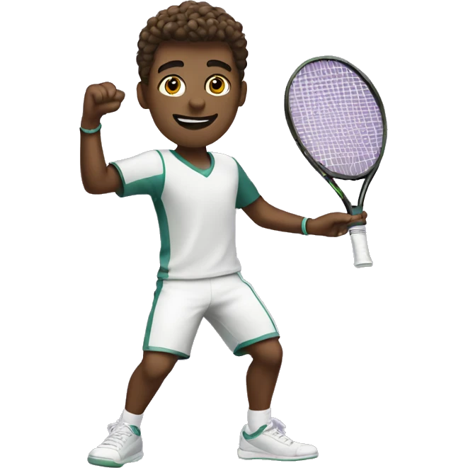 Shawn playing tennis  emoji
