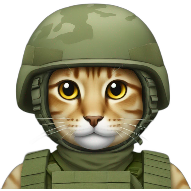 Cat military  emoji