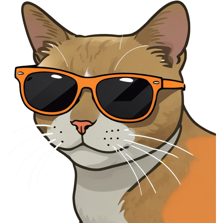 Cat with sunglasses emoji