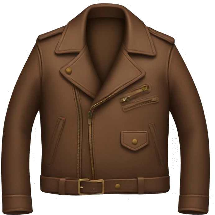 Brown leather jacket emoji