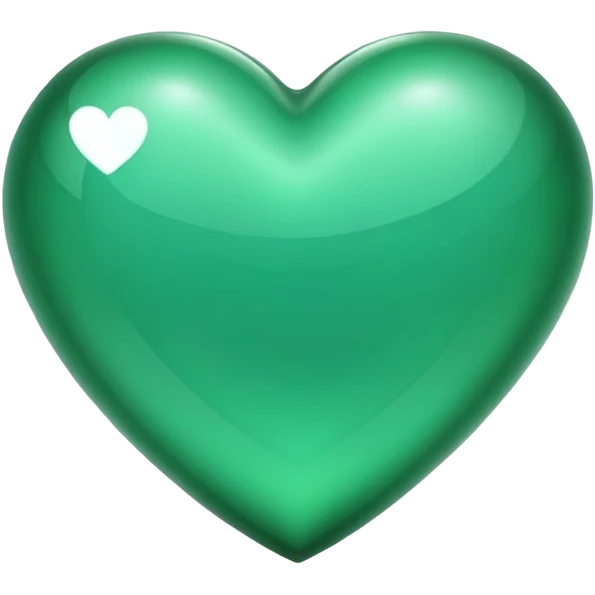 Emerald green heart emoji