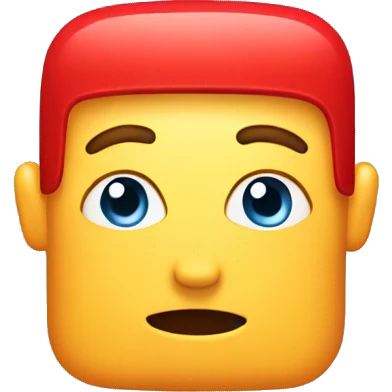 red rectangle with rounded edges emotion of surprise emoji