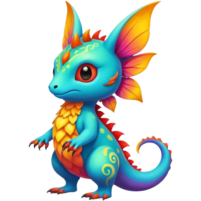Colorful fantasy Fakémon-Creature (full body)  emoji